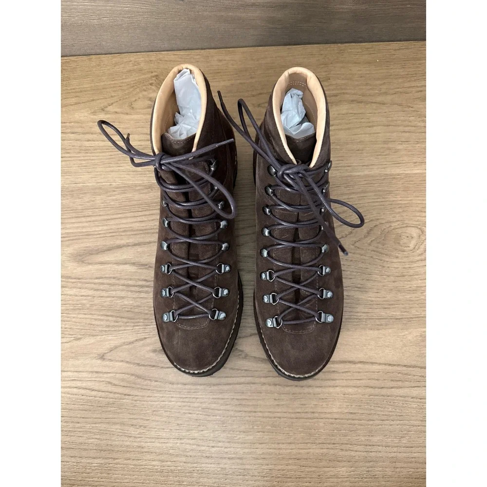 Ralph Lauren Darrow‎ Lug Brown Calf Suede Hiking Boots Mens 11.5 D Italy Vibram